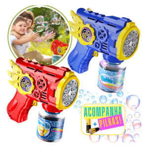 Máquina de Bolha de Sabão Automática Pistola Lança Bolhas Brinquedo