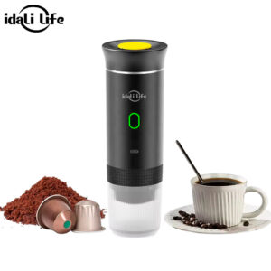 Máquina de Café Expresso Portátil 3 em 1 Elétrica Preta Cafeteira