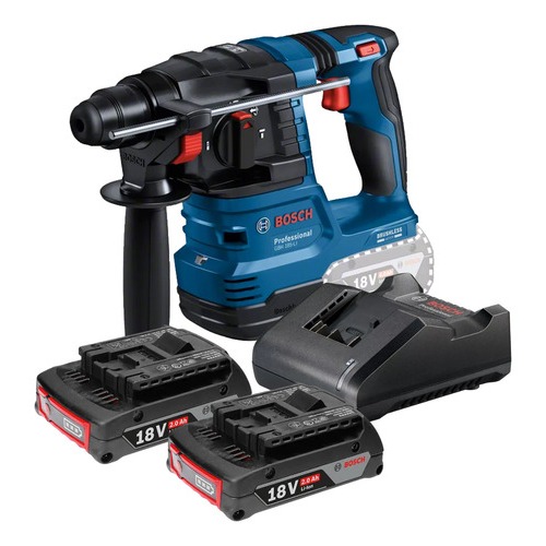 Martelete Rompedor Bosch Gbh 18V com 2 Baterias 2Ah e Carregador