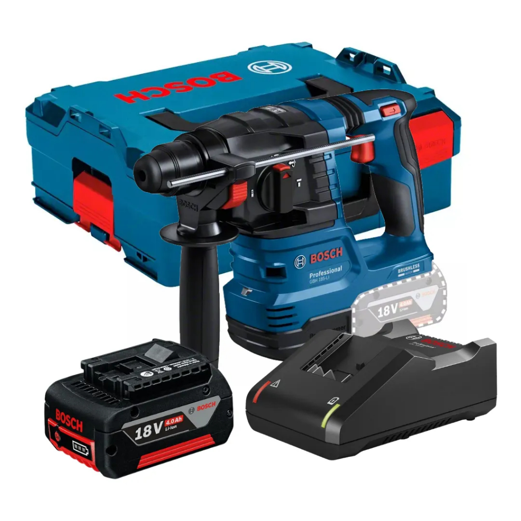 Martelete Rompedor Bosch Gbh 18V com Bateria 4Ah Maleta e Carregador