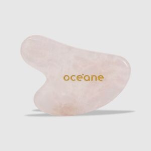 Massageador Facial e Corporal de Quartzo Rosa Rose Quartz Gua Sha