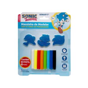 Massinha de Modelar com Molde Sonic Blister c 80g 8 unidades 3 Moldes