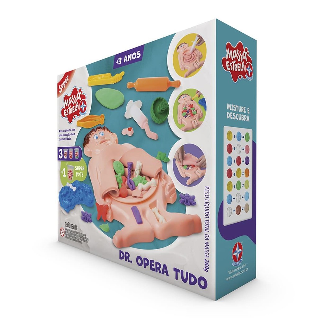 Massinha de Modelar Dr Opera Tudo Retrô Kit Estrela Oficial