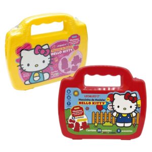 Massinha de Modelar Maleta Hello Kitty c 10 Cores 5 Moldes Sortido e