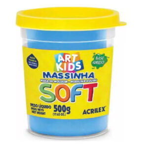 Massinha de Modelar Soft 500G Azul Acrilex