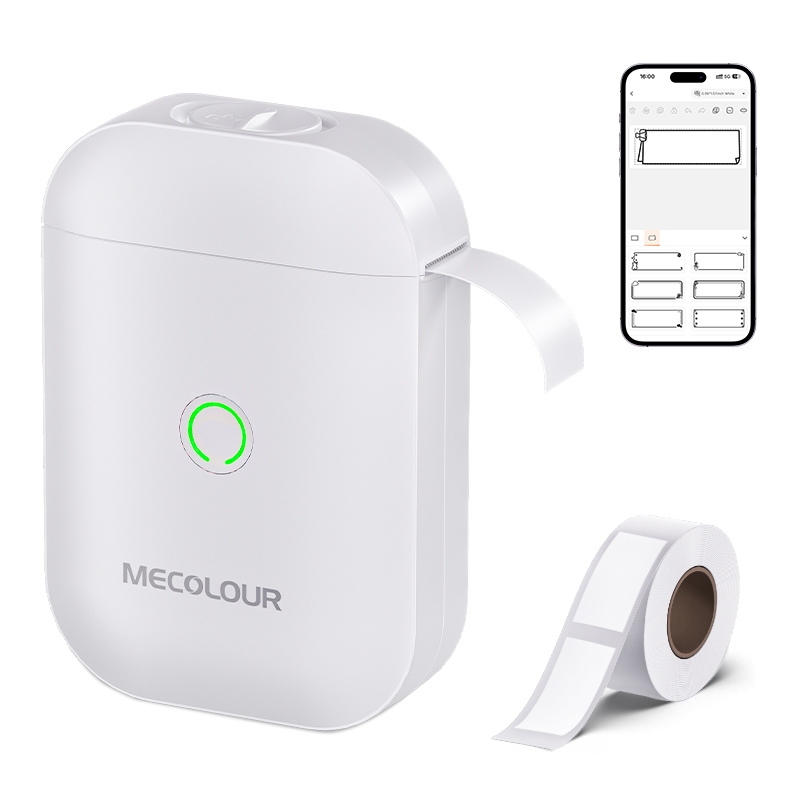 Mecolour Etiqueta Térmica Portátil Mini Impressora 1 Rolo