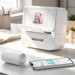 Mecolour Impressora Etiqueta Bluetooth Termica 1 Rolo Cor Branco usb