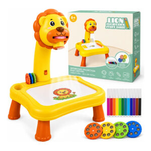 Mesa de Desenho Infantil Projetor Educativo 12 Canetinhas 32 Estilos