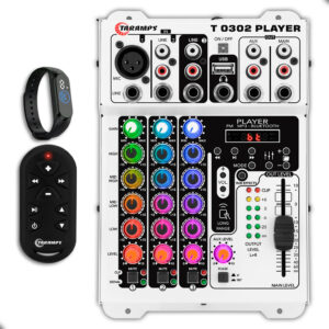 Mesa De Som Taramps T 0302 Player 3 Canais Bluetooth USB Equalizador