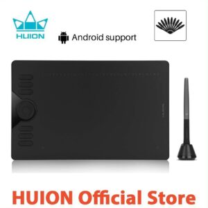 Mesa Digitalizadora Huion Graphics Drawing Tablet Android com suporte