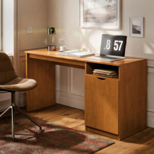 Mesa Escrivaninha Home Office Maxi De Escritório Com Porta e Nicho em