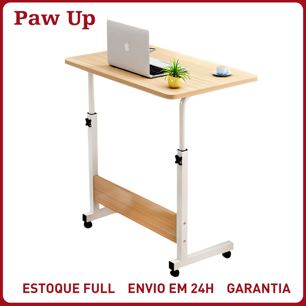 Mesa Mutiuso Mesinha Notebook Com Altura Regulavel e Rodinhas Tablet — Informática
