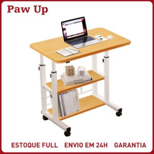 Mesa Mutiuso Mesinha Notebook Com Altura Regulavel e Rodinhas Tablet