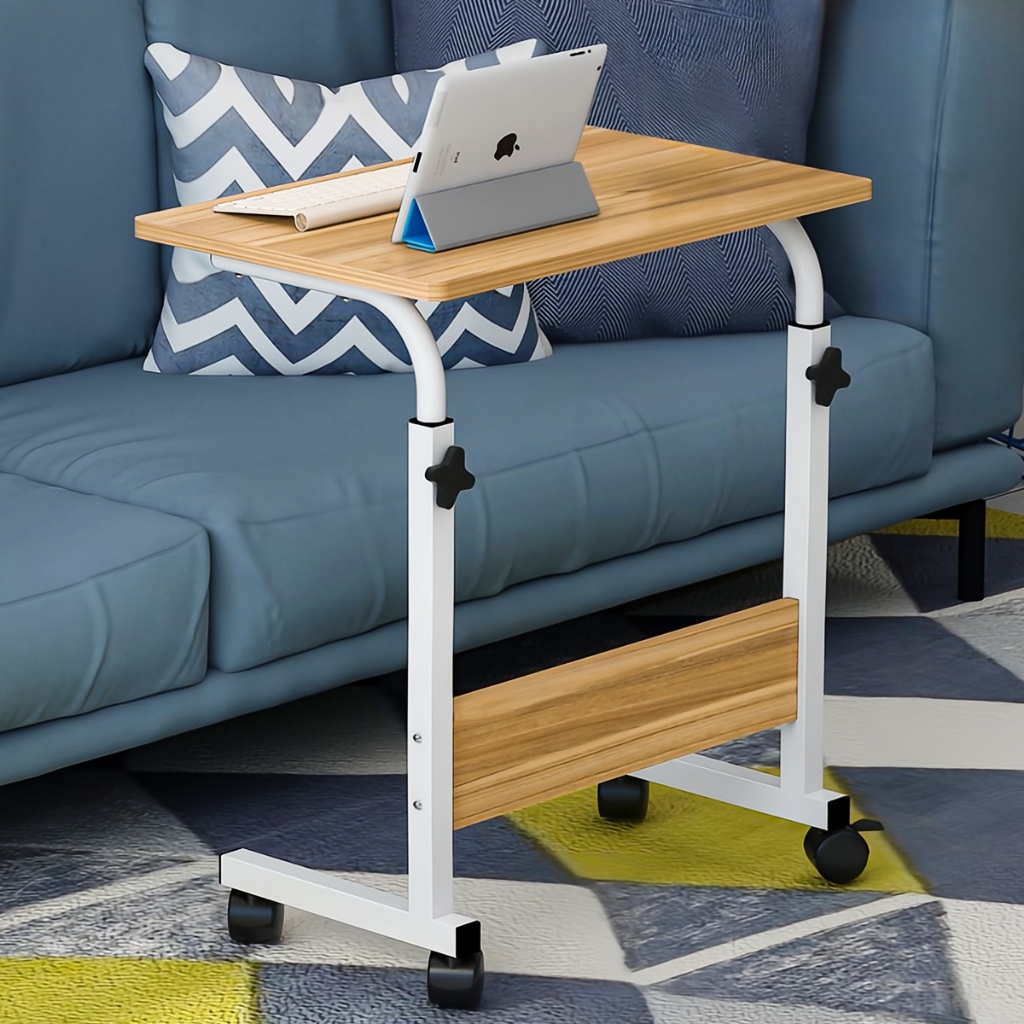 Mesa Mutiuso Mesinha Notebook Com Altura Regulavel e Rodinhas Tablet