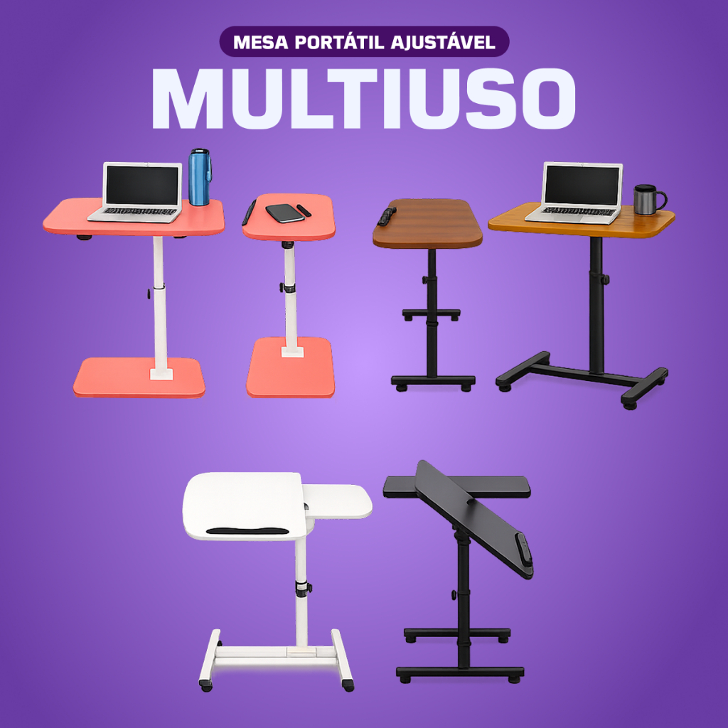 Mesa Suporte Multiuso Notebook Dobrável Luxo Ergonômica Mdf — Informática