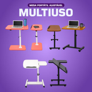 Mesa Suporte Multiuso Notebook Dobrável Luxo Ergonômica Mdf