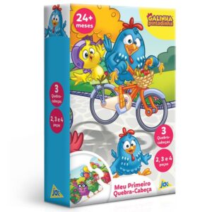 Meu Primeiro Quebra Cabeça Galinha Pintadinha Kit Com 3 Jak Toyster