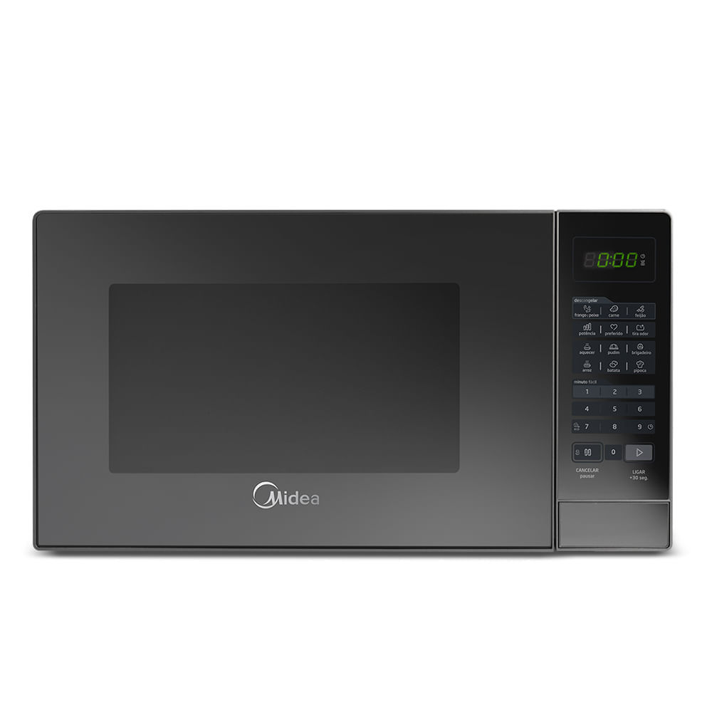 Micro-ondas 20L Prata Porta Espelhada Minuto Fácil Midea — Eletroportáteis