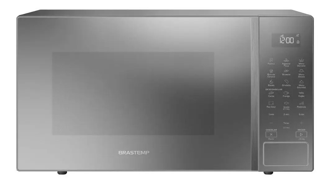Micro-ondas Brastemp 32L Cinza com Menu Gourmet BMS46AR