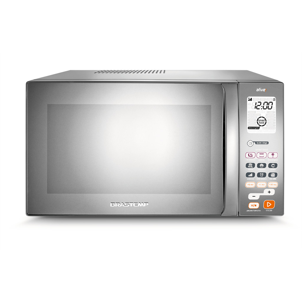 Micro-ondas Brastemp 38 Litros cor Inox Espelhado com Grill BMJ38AR — Eletroportáteis