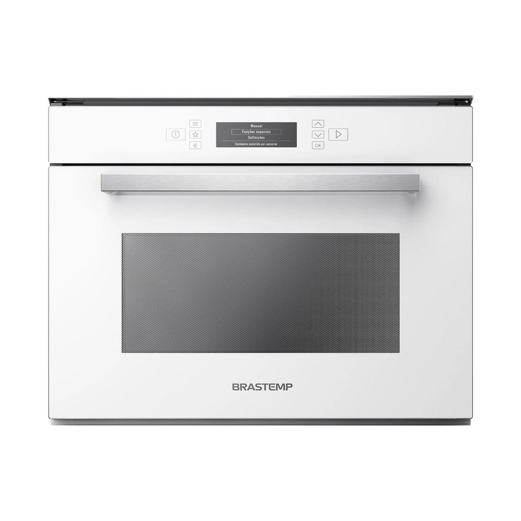 Micro-ondas Brastemp Vitreous de Embutir 40 Litros Branco com Grill — Eletroportáteis
