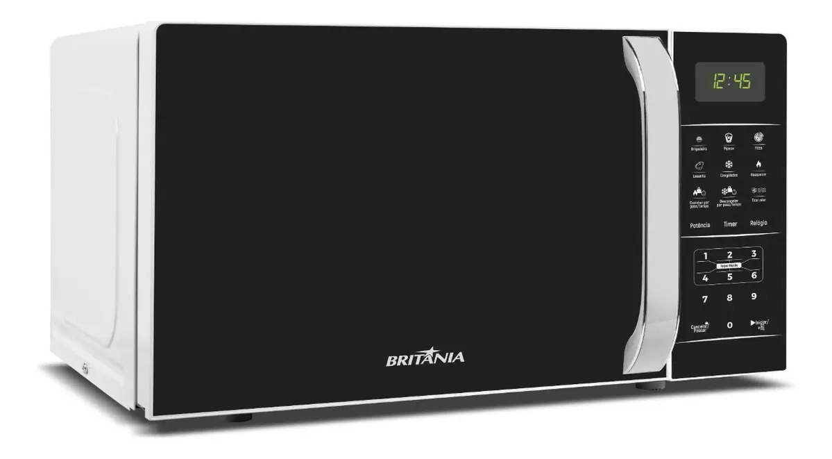 Micro-ondas Britânia Bmo23 De Preto 20l Branco