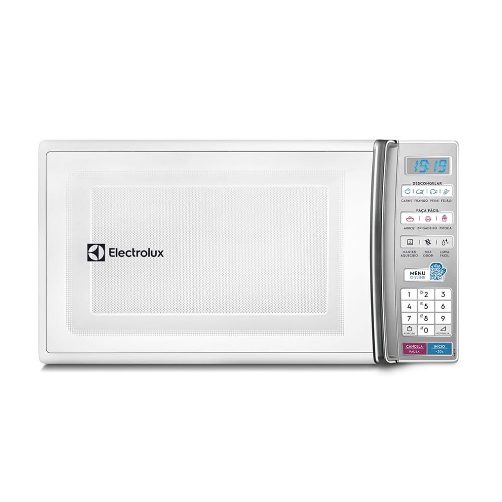 Micro-ondas Electrolux 27L Branco com 55 receitas pré-programadas e