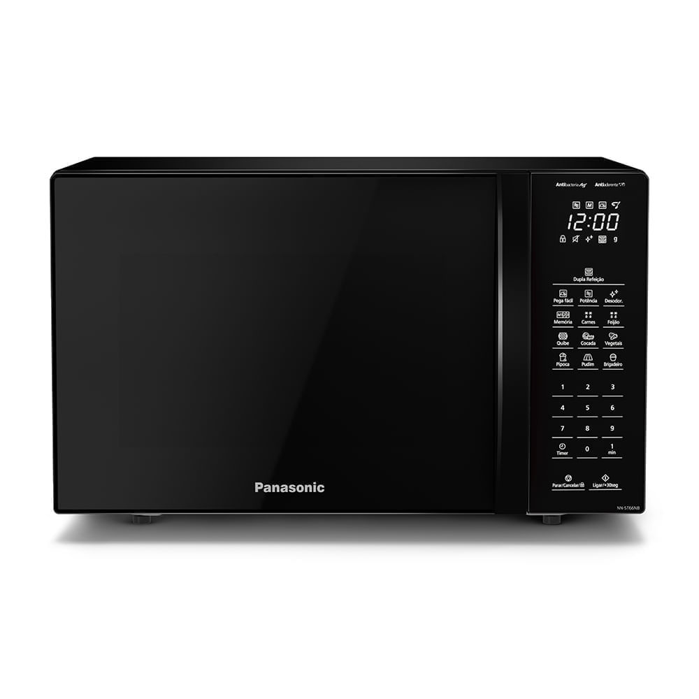 Micro-ondas Ideal+ Panasonic Dupla Refeição 34L Black Glass — Eletroportáteis