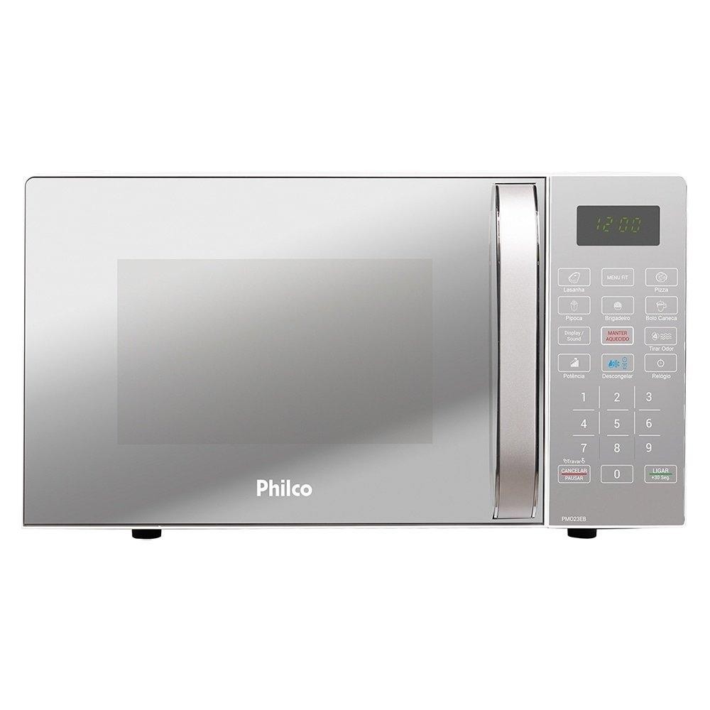 Micro-Ondas Philco 20 Litros PMO23E 1100W, Espelhado