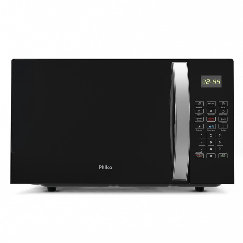Micro-ondas Philco 28 Litros Limpa Fácil Preto Espelhado PMO30P 220