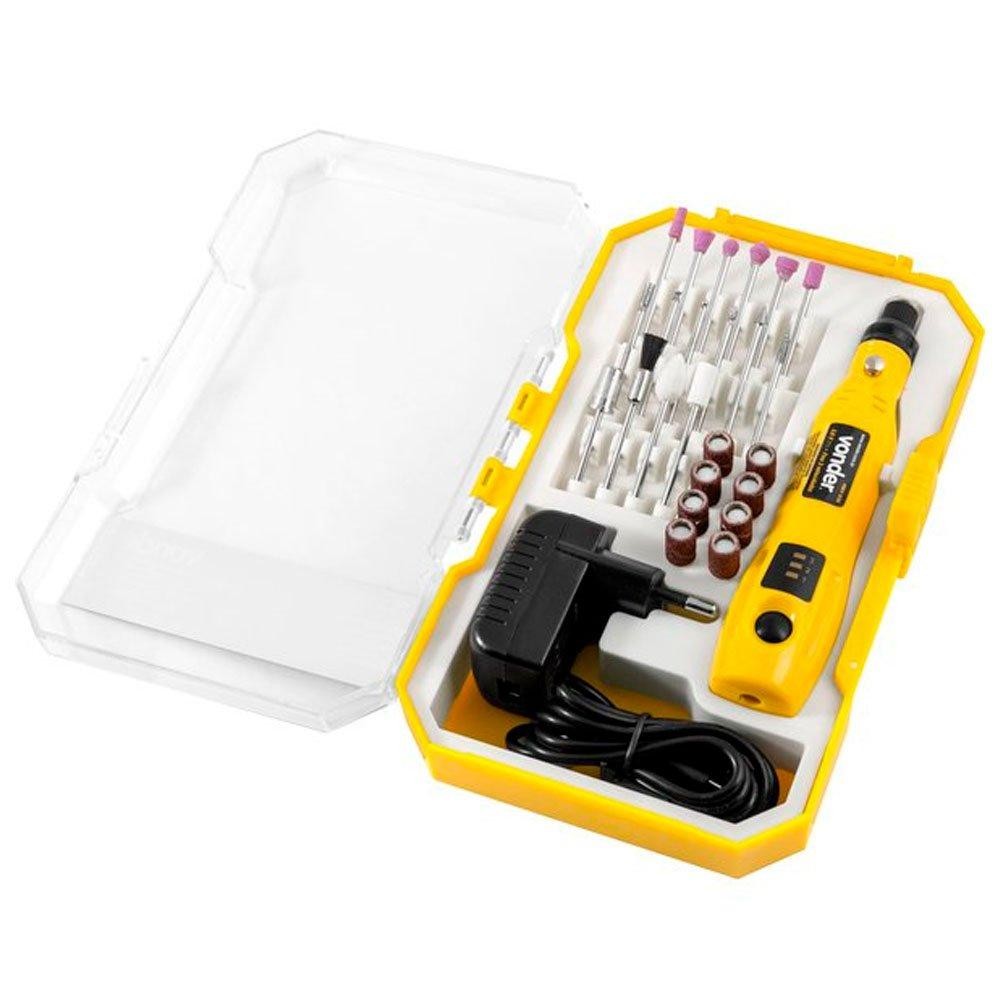 Micro Retífica MBV036 3,6V, Carregador Bivolt, 24 Acessórios