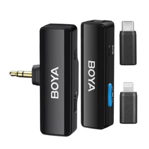 Microfone Lapela Boya Boyalink A1 para Android Ios 3.5mm Preto