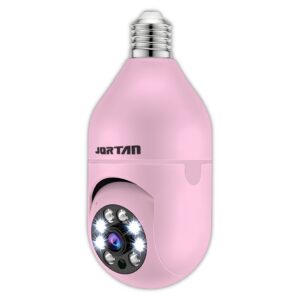 Mini IP Câmera de Segurança Wi-fi Rosa com Áudio Bidirecional Visão