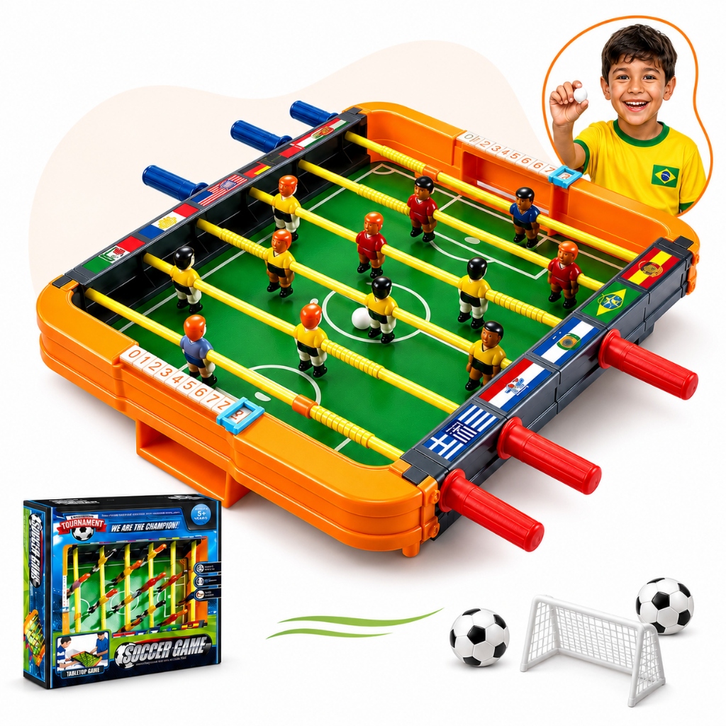 Mini Jogo de Futebol Totó Jogos Pebolim Futebol de Mesa Grande