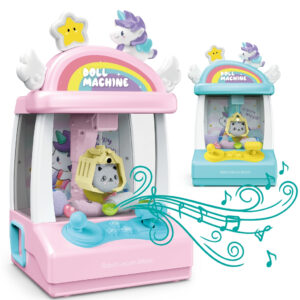 Mini Máquina de Pegar Bichinhos Som e Luz Brinquedo Garra Ursinho