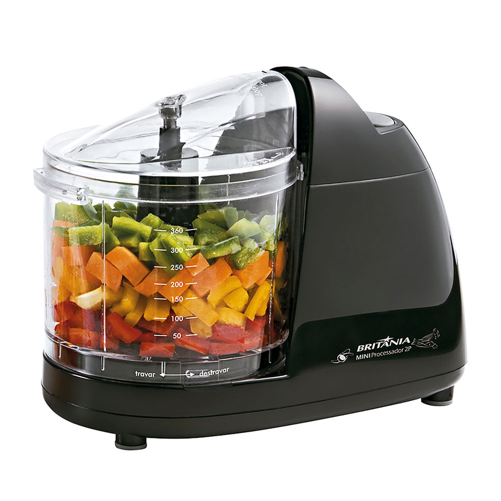 Mini Processador de Alimentos Britânia 360ml Função Pulsar 2P — Informática