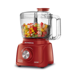 Mini Processador Mondial Turbo Pratic Vermelho 127V