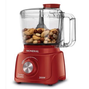 Mini Processador Turbo Pratic Mondial Vermelho 220V