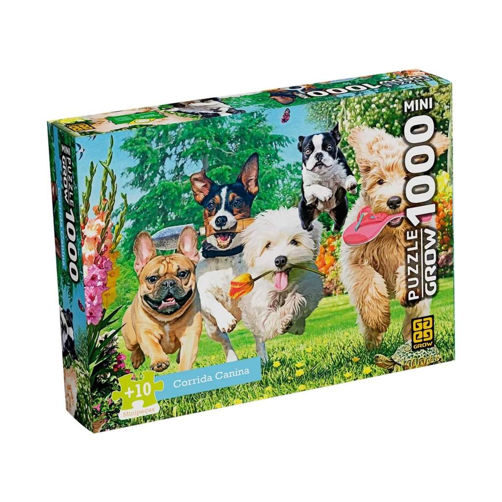 Mini Quebra-cabeça 1000 peças Corrida Canina 10 anos Grow 04606