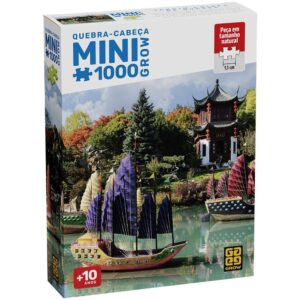 Mini Quebra-cabeça 1000 peças Jardim Chinês de Quebec