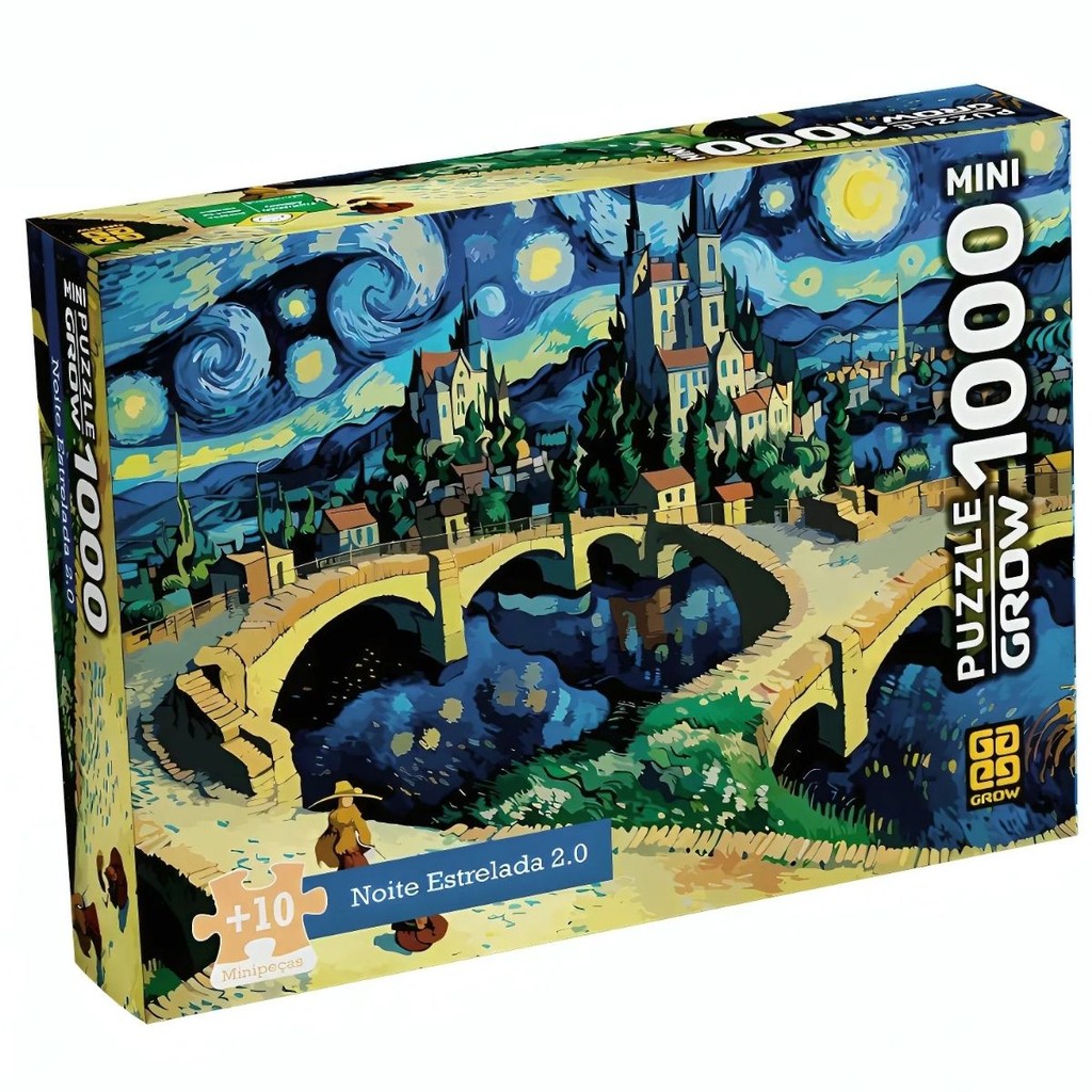 Mini Quebra-cabeça 1000 peças Noite Estrelada 2.0 Grow — Brinquedos