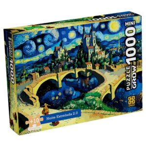 Mini Quebra-cabeça 1000 peças Noite Estrelada 2.0 Grow