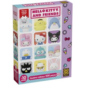 Mini Quebra-cabeça 500 peças Hello Kitty e Amigos