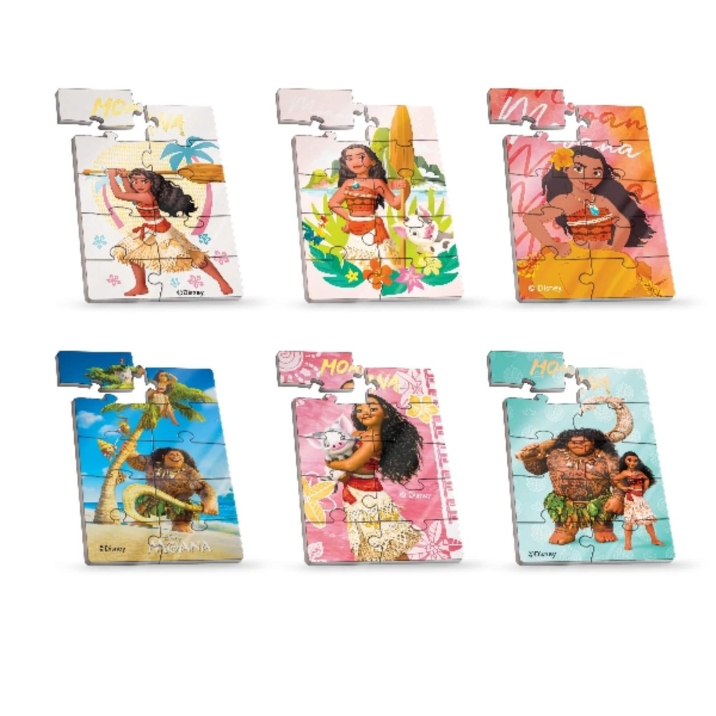 Mini Quebra-Cabeça de Madeira Moana Sortido e Unitário Pais e Filhos — Brinquedos
