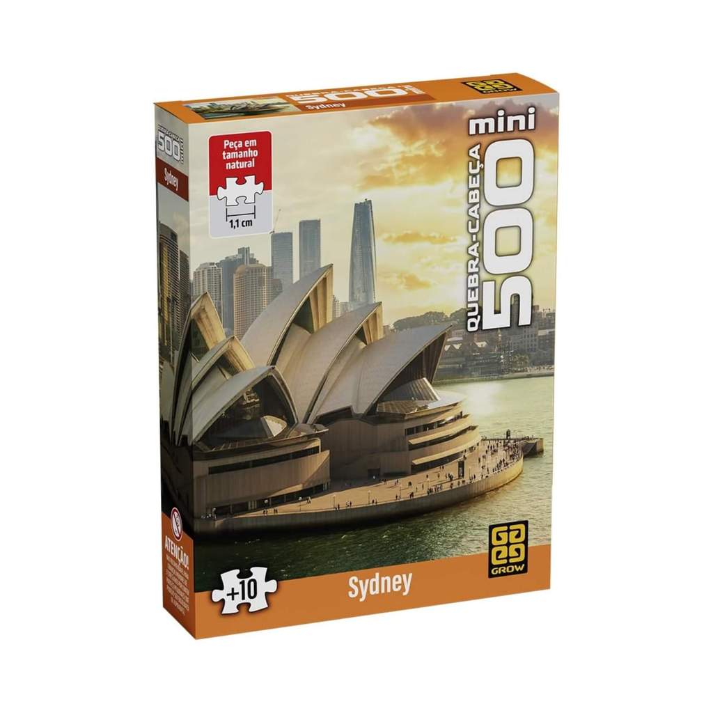 Mini Quebra-cabeça Puzzle 500 peças Sydney +10 Anos Grow 04857 — Brinquedos
