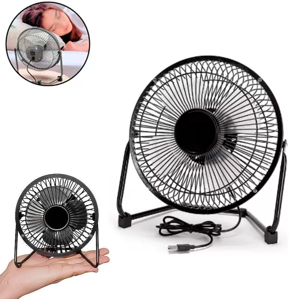 Mini Ventilador Usb Portátil De Mesa Silencioso Articulável Para Mesa