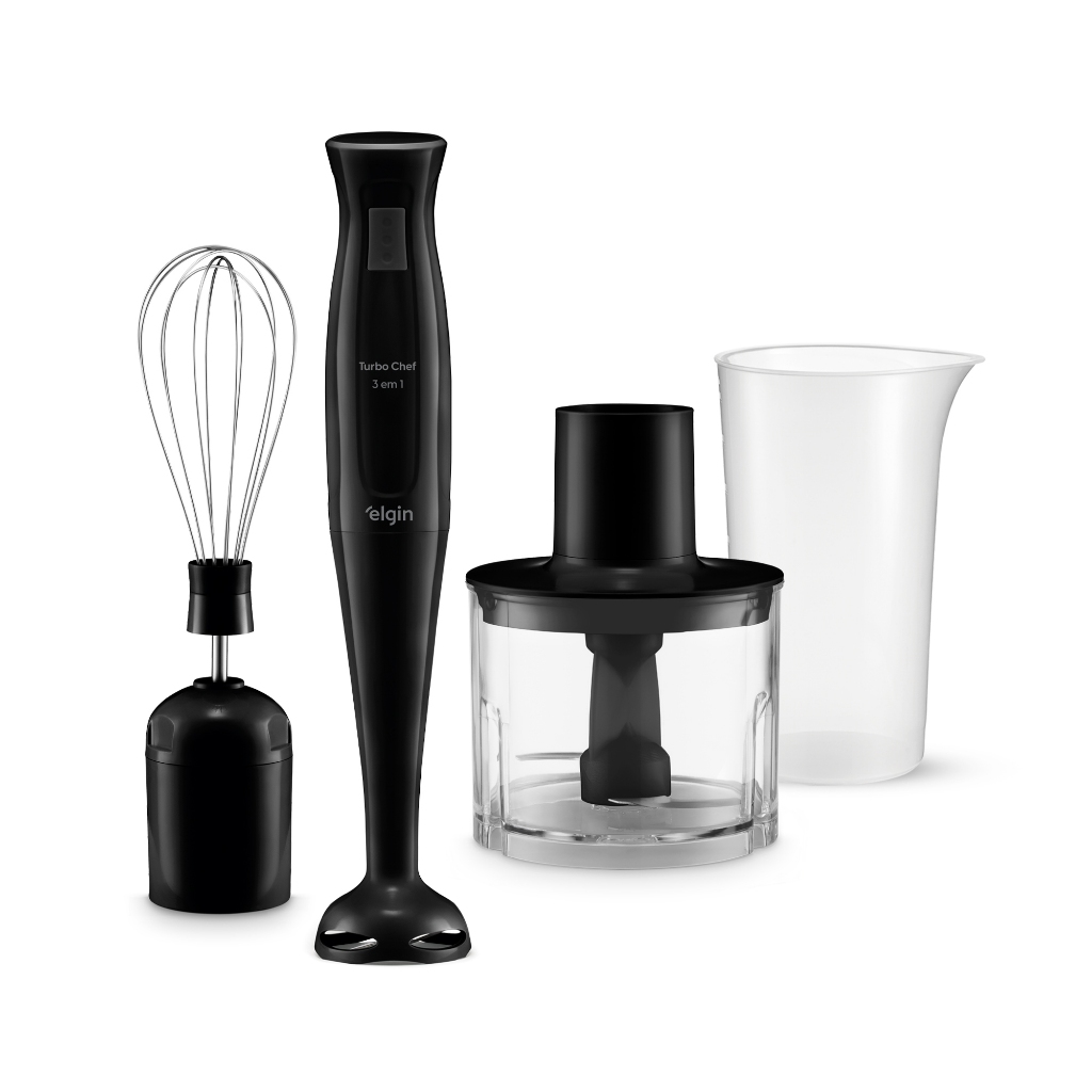 Mixer Turbo Chef Elgin 3 em 1 200W com Mini Processador Batedor Fouet — Informática