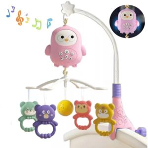 Mobile para Berço Carrinho Bebê Musical Giratório Multifuncional