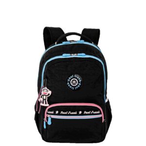 Mochila 2 Compartimentos Paul Frank Fun Preto e Rosa