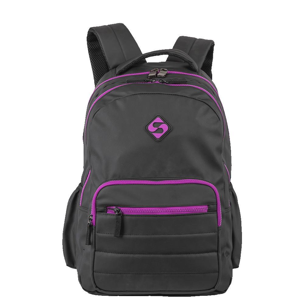 Mochila 2 Compartimentos Sestini College Hydroblock Preto e Roxo